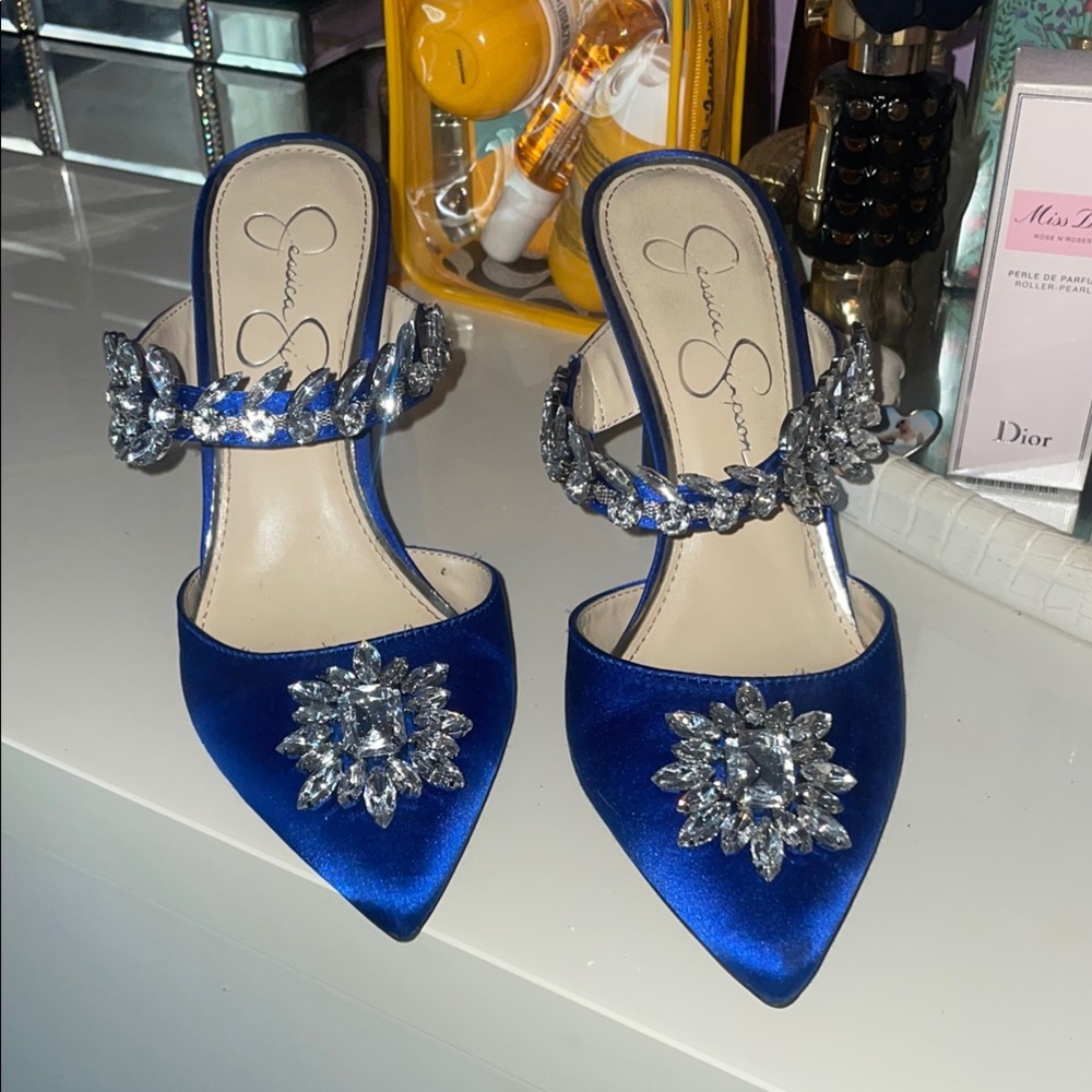 Jessica Simpson Blue Embellished Women's Heels